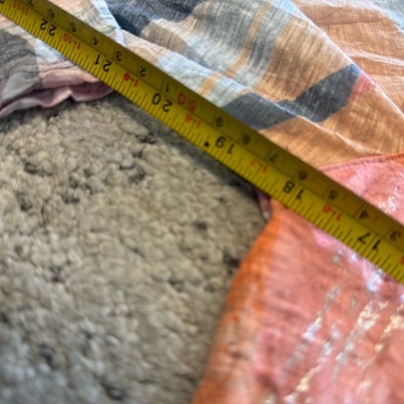 David Cline S EUC Orange Gray Cream Button Down Shirt- silver accents cotton - Picture 15 of 15